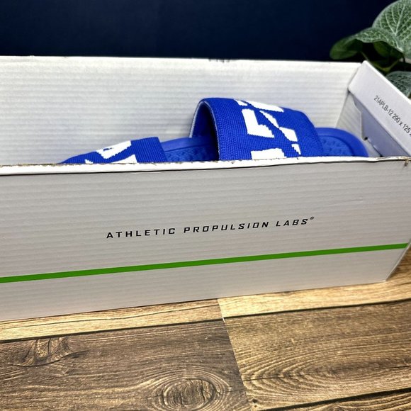 APL Men's Big Logo Techloom Slide NWT *IN BOX* Size 7 (Cobalt/White) - Picture 3 of 14